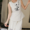 Flower Shape Cloth Embroidery Applqiues PATC-WH0012-52B-6