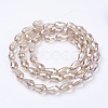 Electroplate Glass Beads Strands X-EGLA-D015-15x10mm-25-1