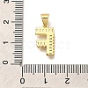 Rack Plating Brass Micro Pave Cubic Zirconia Pendants KK-L226-100G-F-3