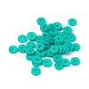 Flat Round Handmade Polymer Clay Beads CLAY-R067-6.0mm-34-4