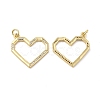 Brass Micro Pave Cubic Zirconia Pendants KK-E068-VB182-1