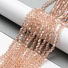 Transparent Electroplate Glass Beads Strands GLAA-F029-4mm-C15-2