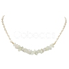 Natural & Synthetic Mixed Gemstone Chip Bib Necklaces NJEW-JN04950-3