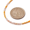 Bohemian Style Natural Sunstone Beaded Necklaces NJEW-JN04658-03-4