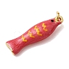 Brass Enamel Pendants KK-H092-08G-02-2