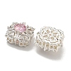 Brass Micro Pave Cubic Zirconia Beads KK-U037-03P-2