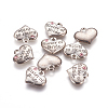 Wedding Theme Antique Silver Tone Tibetan Style Heart with Sister of Bride Rhinestone Charms TIBEP-N005-06C-1