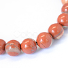 Natural Red Jasper Round Bead Strands X-G-E334-6mm-27-2