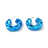 Twist Ring Acrylic Stud Earrings EJEW-P251-16-2