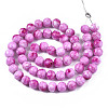 Opaque Baking Paint Crackle Glass Beads Strands EGLA-S174-33E-2