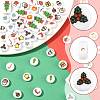112Pcs 14 Styles Christmas Printed Opaque Acrylic Beads OACR-FS0002-69-3
