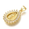 Rack Plating Brass with Cubic Zirconia Pendants KK-Z086-33G-05-2