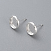 304 Stainless Steel Stud Earring Settings STAS-K131-B-01S-1