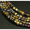 Electroplate Glass Beads Strands EGLA-D018-4x4mm-17-3