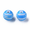 Opaque Striped Acrylic Beads MACR-S373-27B-09-2