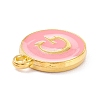 Golden Plated Alloy Enamel Charms X-ENAM-Q437-14G-2