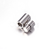 Tarnish Resistant 304 Stainless Steel Magnetic Clasps with Glue-in Ends STAS-K006-10C-3