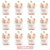 Cat Shape Flocky Opaque Resin Pendants RESI-YWC0002-04D-1