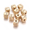 Brass Micro Pave Cubic Zirconia Beads KK-K238-16G-L-1