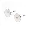 Tarnish Resistant 304 Stainless Steel Stud Earring Findings STAS-D448-088P-8mm-1