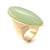 Resin Horse Eye Finger Rings RJEW-R006-01G-04-4
