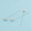Brass Flower Head Pins KK-G413-04S-2