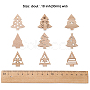 100Pcs Christmas Tree Unfinished Wooden Ornaments WOCR-CJ0001-01-2