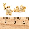 Christmas Theme Brass Clear Cubic Zirconia Pendants KK-N254-29G-3