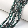 Electroplate Transparent Glass Beads Strands EGLA-A034-T6mm-P05-1