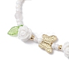 Glass Seed Bead and Resin Braided Bead Bracelets for Women BJEW-MZ00237-7