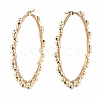 304 Stainless Steel Big Beaded Hoop Earrings EJEW-JE04162-3