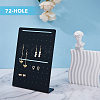 72-Hole Acrylic Slant Back Earring Display Stands EDIS-WH0021-33A-4