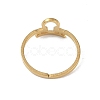 Real 18K Gold Plated 304 Stainless Steel Adjustable Finger Ring RJEW-L115-01G-10-3