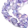 Transparent Electroplate Glass Beads Strands EGLA-F160-01B-3