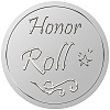 Round Plastic Silver Foil Embossed Picture Stickers DIY-WH20008-004-1
