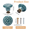 18Pcs 6 Color Round Embosssed Porcelain Drawer Handles DIY-CP0007-41-2
