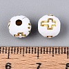 800Pcs Plating Acrylic Beads PACR-PA0001-06B-3