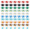 100Pcs 10 Colors Transparent Glass Beads Strands GLAA-TA0001-40-2