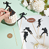 5 Sets Paper Cake Toppers AJEW-SC0002-73-3