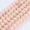 Opaque Glass Beads Strands EGLA-F122-8x6mm-NC06-1