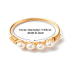 Round Shell Pearl Beads Finger Rings X1-RJEW-TA00001-5