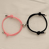 Alloy Heart-shaped Magnetic Braided Rope Bracelets for Couple Girlfriends WG59636-10-1