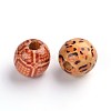 Round Printed Natural Maple Wood Beads WOOD-R243-16mm-M2-2