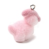 Flocking Opaque Resin Pendants RESI-G128-01J-2