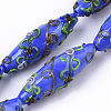 Handmade Gold Sand Lampwork Beads Strands LAMP-T007-02G-1