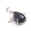 Synthetic Blue Goldstone Pendants G-I275-02O-2