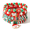 Pearl Clay Heishi Beaded Stretch Bracelets BQ7827-1-1
