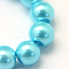 Baking Paint Pearlized Glass Pearl Round Bead Strands X-HY-Q003-12mm-48-3
