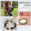 200Pcs Opaque Resin Stripe Beads RESI-SP0001-54A-7