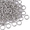Tarnish Resistant 304 Stainless Steel Saw Cut Open Jump Rings STAS-N015-04-8x0.9mm-3